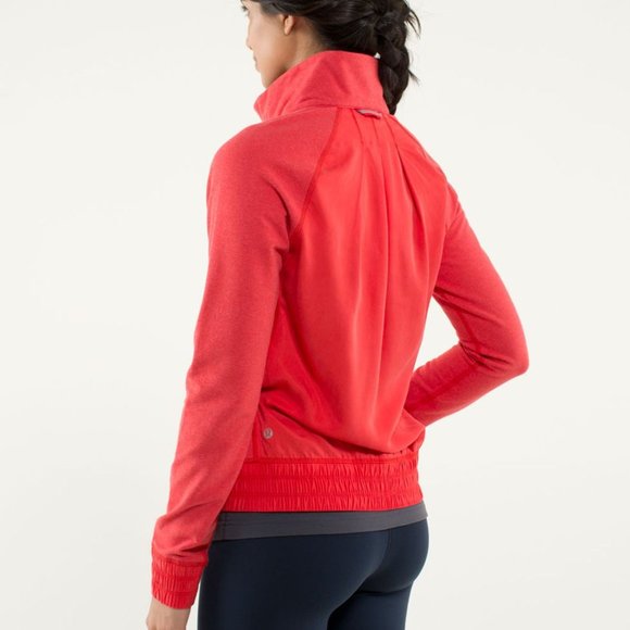 Lululemon Blissed Out Jacket Womens Size 6 Love Red Full Zip Yoga - Picture 4 of 10